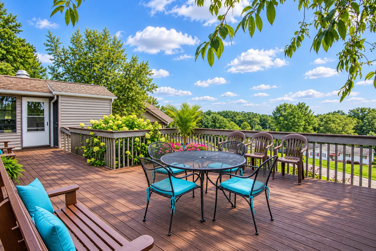 Guest deck at Berlin Village Inn