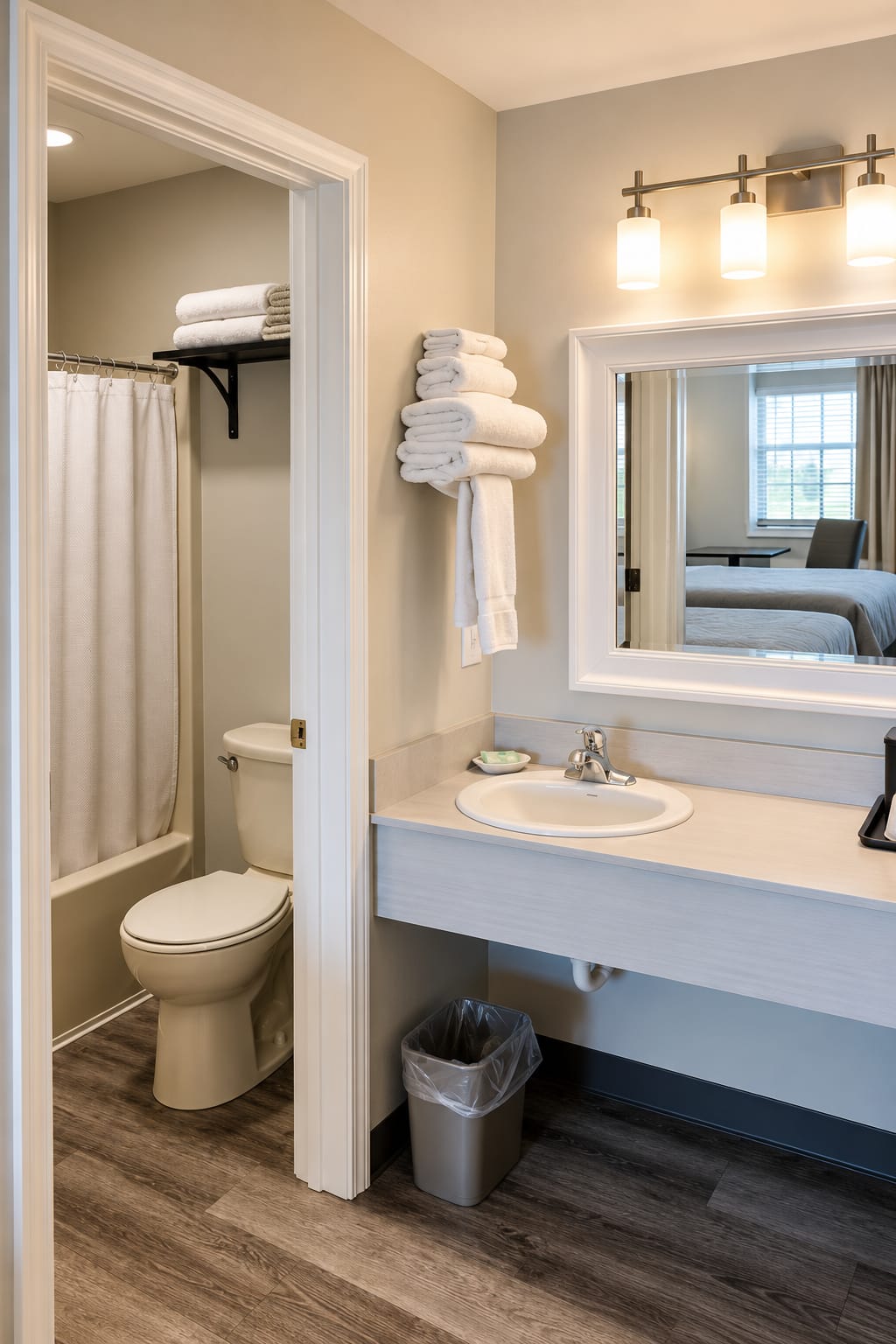 Bathroom vanity with mirror